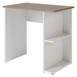 Vicco, Schreibtisch, Schreibtisch Simple, Weiss/Artisan, 80 x 50 cm (80 x 50 x 76 cm)
