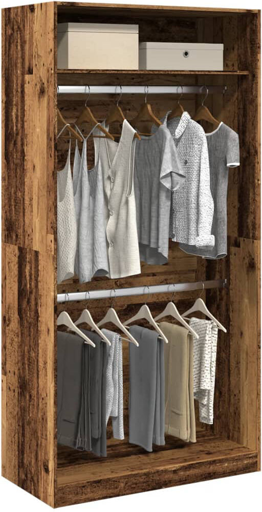 Latitude Run Artressia Manufactured Wood Wardrobe Old Wood 100 x 50 x 200 cm