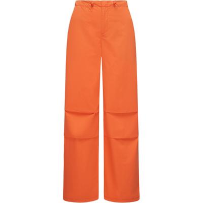 Stoffhose RAGWEAR "Paragata", Damen, Gr. 24, Normalgrößen, orange, Material: 100% Baumwolle, weit lang, Hosen Stoffhose, Stylische Parachute-Hose mit Kordelzügen