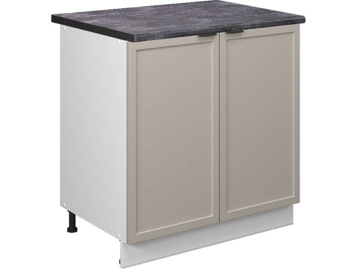Meuble bas de cuisine Vicco Fame-Line GrisBeige/Blanc 80cm plan de travail Anthracite\, Model 50296