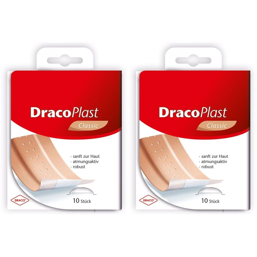 Dracoplast Classic Pflaster 8 cmx1 m 2x 2x10 St