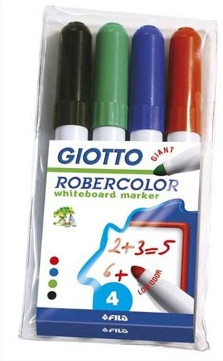 Pochette de 4 Marqueurs Giotto Robercolor pointe ogive maxi