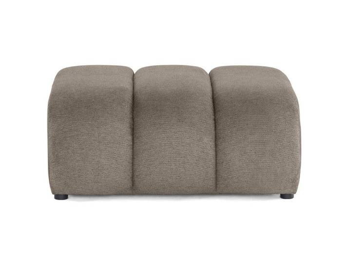 Debbie - pouf en tissu texturé - Taupe