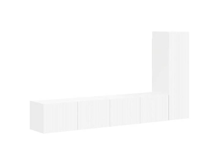 Kaorsrow TV-Schrank Set Wandmontiert 3-teilig Hängeschrank Weiß Platzsparendes 3-teiliges Wandschrank-Set in Weiß aus Holzwerkstoff für modernes Wohnzimmer und Schlafzimmer Ambiente.