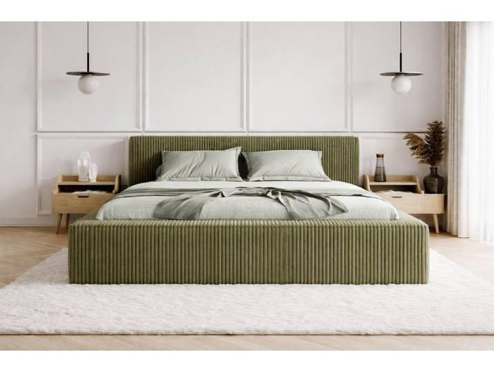 Compleo Polsterbett CORD mit Stauraum ASTA, Modern design (Viele Varianten zur Auswahl – wählen Sie Größe und Farbe), Kostenlose Lieferung! TOP ANGEBOT!