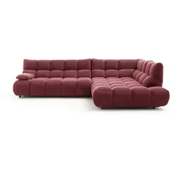 Sormani Ecksofa Cesena Cord Rot Burgund