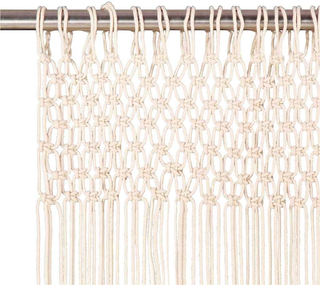 vidaXL Rideau en macramé 140x240 cm Coton