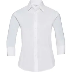 Russell Damen Stretch Bluse 3/4 Arm R-946F-0 white XS