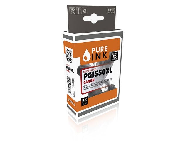 Pure Ink 170745990019 PGI550XL kompatible Druckerpatronen Schwarz 22 ml 500 Seiten