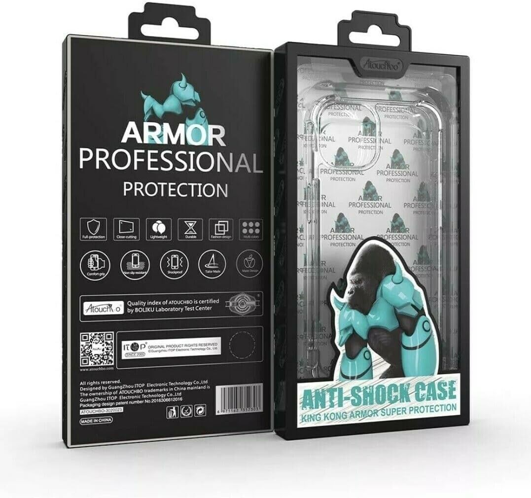 Atouchbo Tough Shockproof Armoured Clear Case Compatible With iPhone 15 Pro