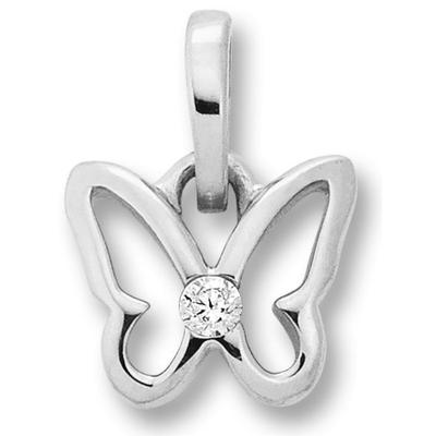 Kette mit Anhänger ONE ELEMENT "Zirkonia Schmetterling Anhänger aus 925 Silber", silber, Halsketten, Kinder, Silber 925 (Sterlingsilber), Ausdruck von Individualität – dezent, bedeutungsvoll, nah am Herzen
