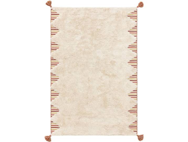 Kunstloft Wollteppich Floki Ivory 120x170 cm, Beige, Rechteckig, 120x1 cm, pflegeleicht, Teppiche und Böden, Teppiche, Schafwollteppiche