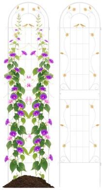 Costway 2 Pack 86.5 x 20 Inches Metal Garden Trellis for Climbing Plants-White