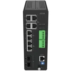 Axis D8208-R INDUSTRIAL POE++ S (10 Ports), Netzwerk Switch, Schwarz