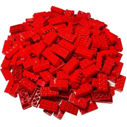LEGO Duplo 2x4 Steine Rot - 80 Stück - Grundbausteine Red NEU (3011)