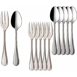 Villeroy & Boch Kreuzband Septfontaines Kaffeebesteck Bundle, Besteck, Silber