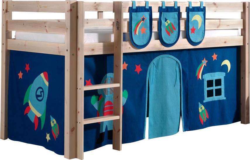 Spielbett Pino mit Textilset Kiefer Natur