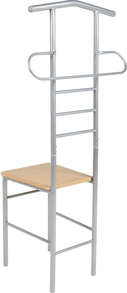 vidaXL Chaise valet de nuit lot de 2 métal
