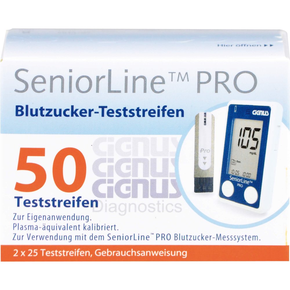 Cignus Diagnostics GmbH Seniorline Pro Blutzucker-teststreifen Cignus 11075018