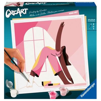 Malen nach Zahlen RAVENSBURGER "CreArt, Yoga Kunst", bunt, Malvorlagen, KinderB:20cm H:20cm, Made in Europe, B:20cm H:20cm