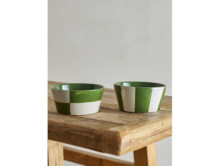 Bols Floki lot de 4 Ø 14cm Vert/Vert