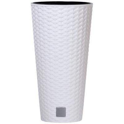 Blumentopf PROSPERPLAST "Rato round", weiß, H:76,3cm, Kunststoff, Pflanzgefäße, Ø 40 cm