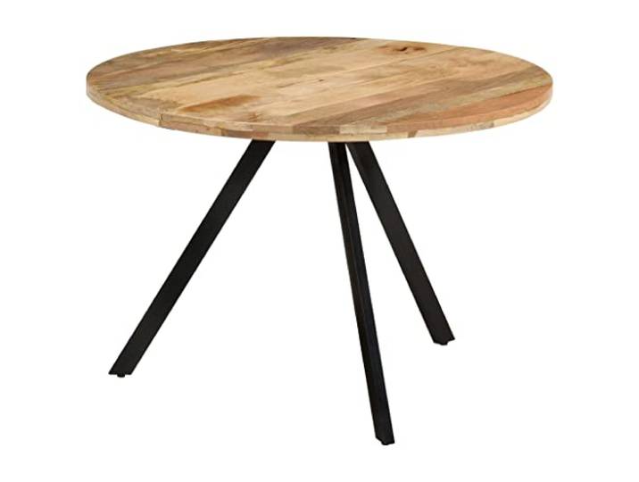 vidaXL Esstisch Rund Küchentisch Tisch Speisetisch Esszimmertisch Holztisch für Restaurant Esszimmer Küche 110x75 cm Massivholz Mango