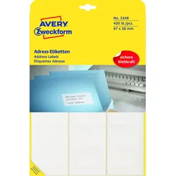 AVERY Zweckform Adressetiketten 67,0 x 38,0 mm, weiß