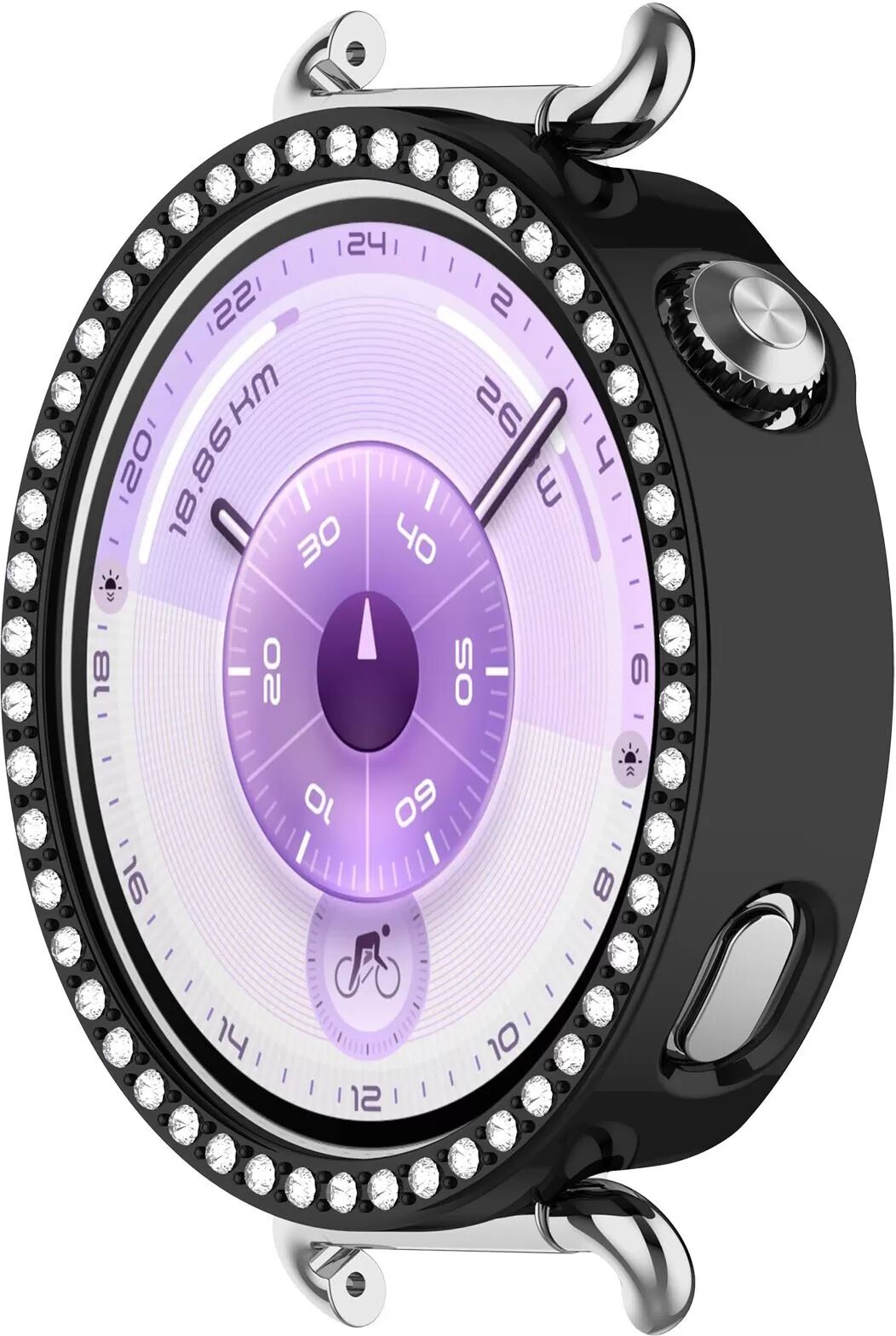 INF Schwarze PC Diamant Hülle Kompatibel mit Huawei Watch GT6 41MM