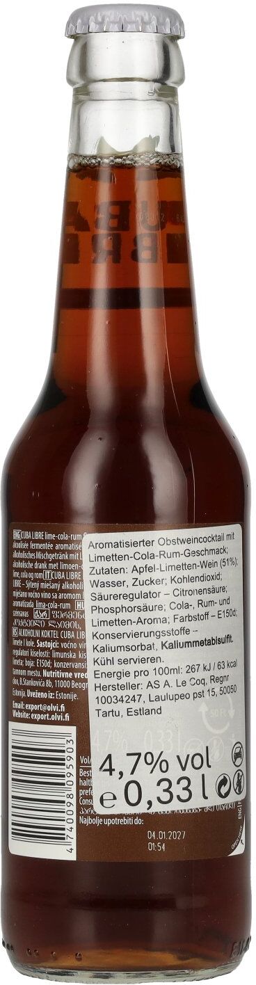 Le Coq CUBA LIBRE 4,7% Vol. 0,33l