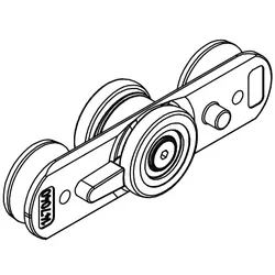 HSK Ersatzteile 2 x Doppelrollenlaufwagen, E88260 E88260