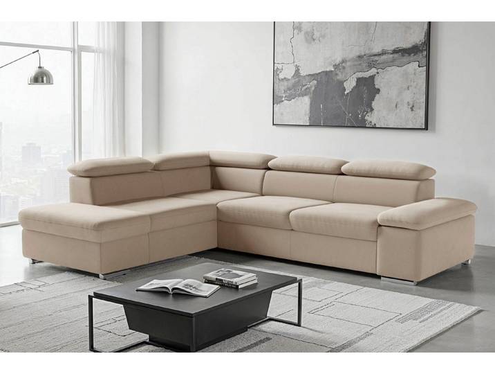 sit&more Ecksofa Valantine L-Form, B: 272 cm, Armteilverstellung, Kopfteilverstellung, optional Schlaffunktion, Komfortsofa, modern