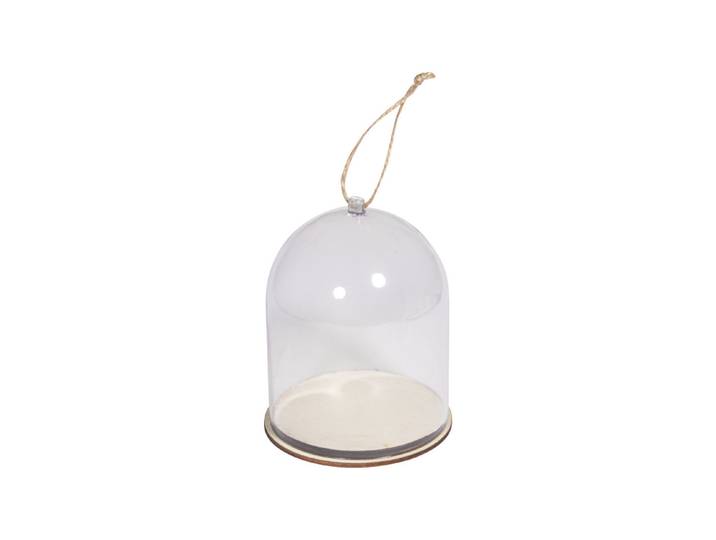 Rayher Kunststoffhaube mit Sockel und Jutekordel ⌀ 9 × 11 cm