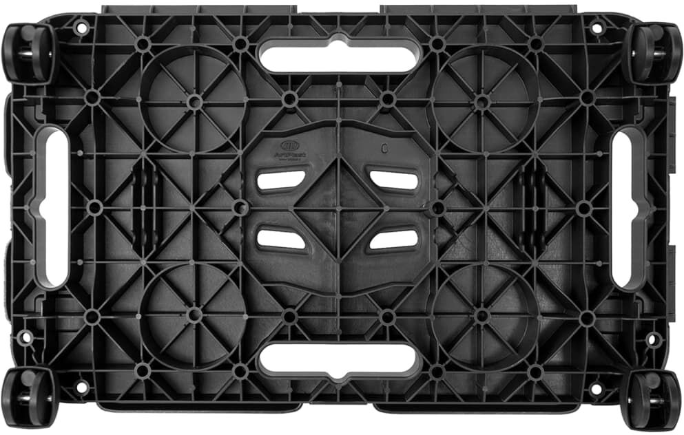 vidaXL Chariots de transport 3 pcs noir polypropylène 200 kg