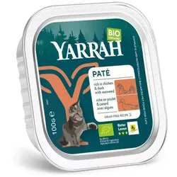 Yarrah Katze Pastete - Huhn & Ente getreidefrei bio 100g