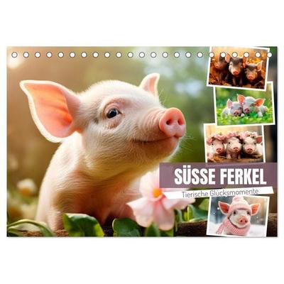 Süße Ferkel - Tierische Glücksmomente (Tischkalender 2027 DIN A5 quer), CALVENDO Monatskalender