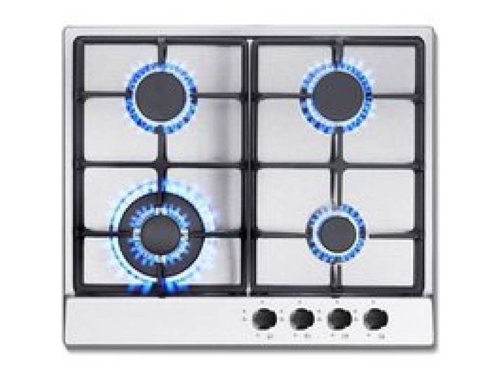 Plaque de Cuisson Gaz 4 Feuxs Plaque Gaz Inox Encastrable Table de Cuisson à Gaz Sécurité Thermocouple 8060 W