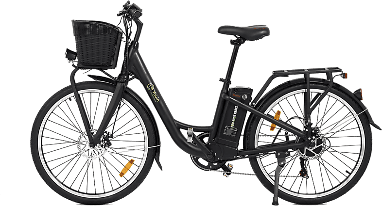 Bicicleta urbana - Youin You-Ride Paris, 250 W, 25 km/h, 40 km de autonomía, Negro