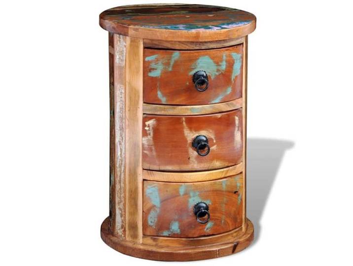 Armoire avec 3 tiroirs Bois de récupération massif