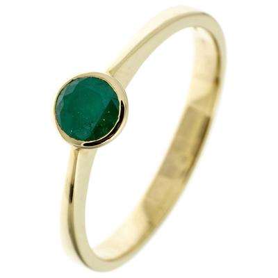 Goldring JOBO Gr. 54, gold (gelbgold 333), Fingerringe, Damen, 54, Gelbgold 333, Goldring, 333 Gold mit Smaragd