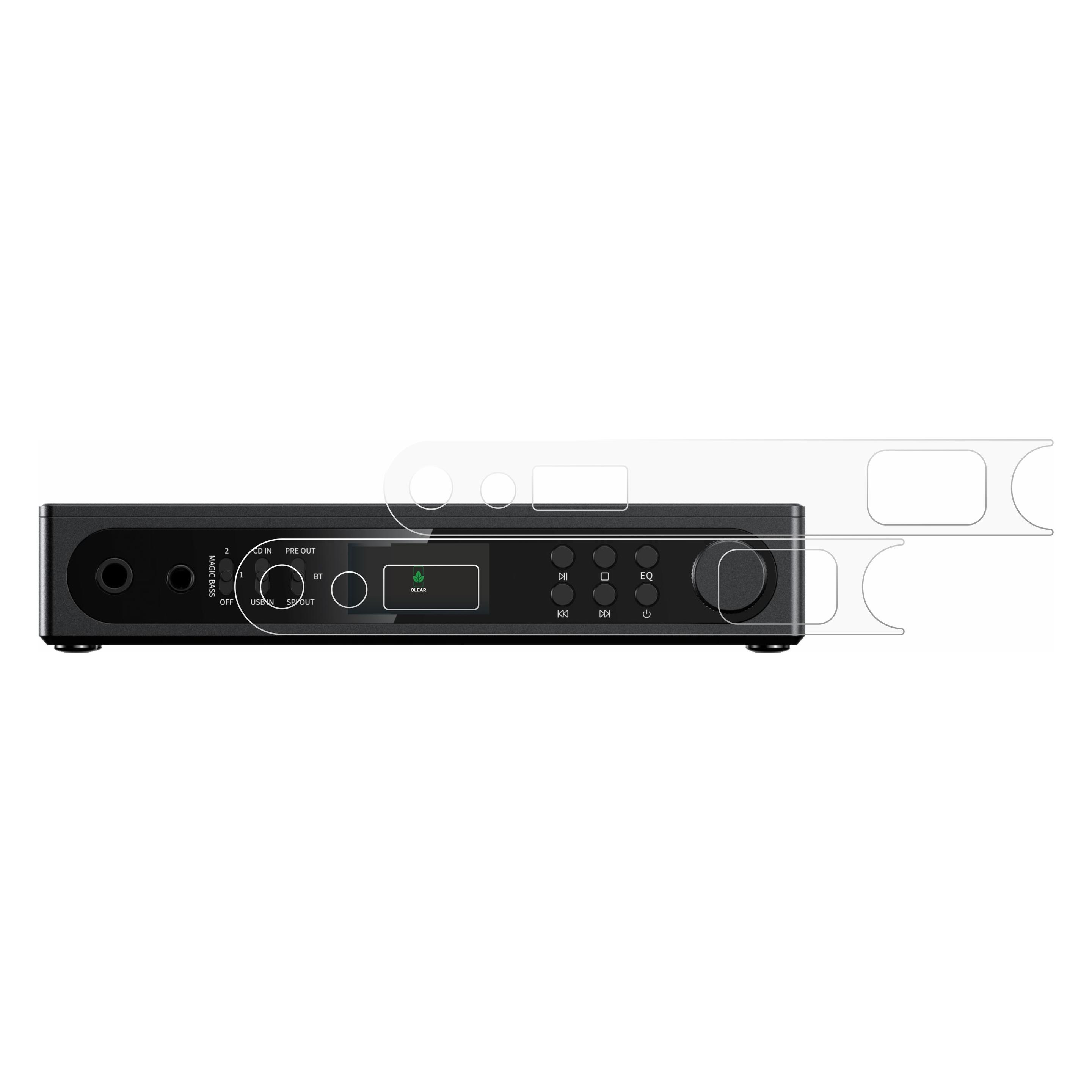ScreenLeaf Schutzfolie für FiiO DM15 R2R Displayschutz Display Schutz Folie Klar Transparent (6165371)