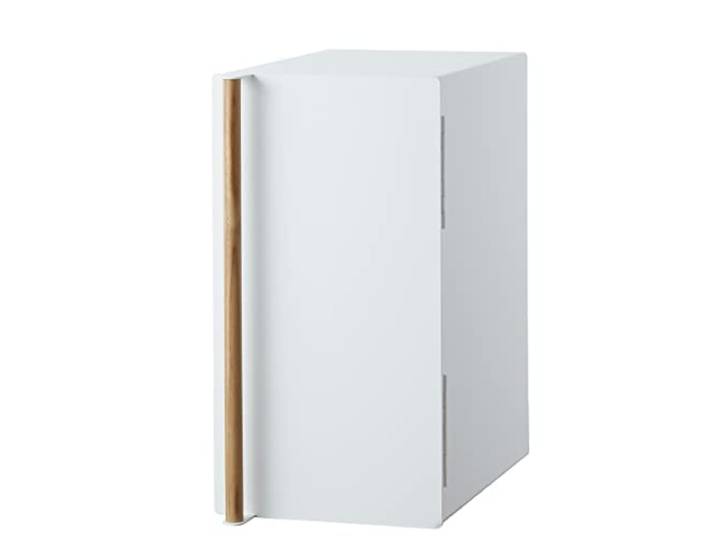 YAMAZAKI 5682 TOSCA Bread Case Tall, white, Steel/Wood, 22 x 36 x 41 cm