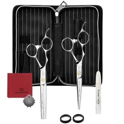 Olivia Garden Scheren SilkCut PRO 2er Set HS 5,75 u. MS 6,0 Zoll - S-1141