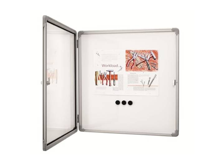 magnetoplan 1215300 Schaukasten SP für Innenbereich, 12 x A4, weiß Weiß, Kapazität 12 x DIN A4