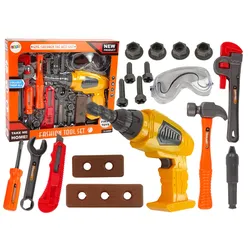 Großes DIY-Kit Werkzeugsatz + Akku-Bohrmaschine