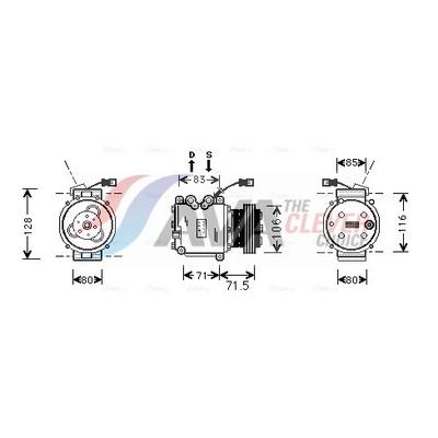 AVA CLEVER CHOICE Kompressor, Klimaanlage HDAK009 für HONDA
