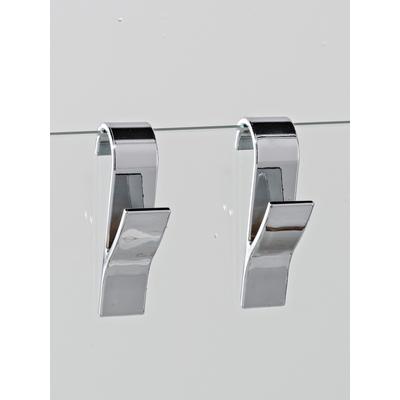 Handtuchhaken HEINE HOME, grau (chromfarben), B:6,5cm H:2,5cm L:10cm, Kunstfaser, Haken