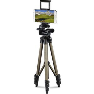 Hama Stativ 4619 Smartphone/Tablet, Höhe bis 106cm, für Smartphone, Kamera & Tablet, mit 3-Wege-Kopf, Dreibein