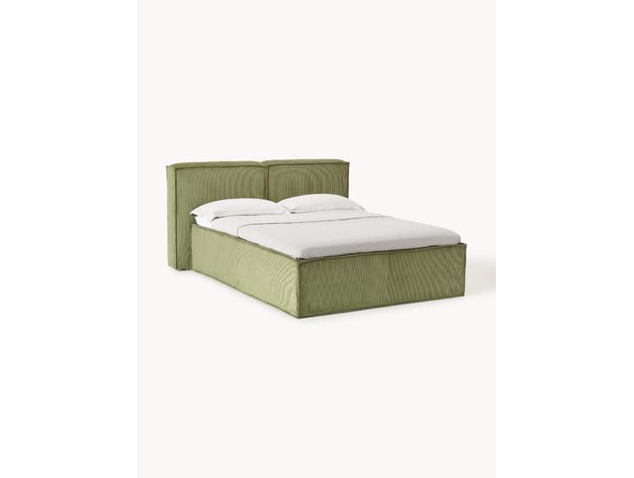 Cord-Boxspringbett Lennon
