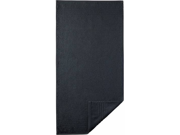 Badetücher EGERIA Madison , schwarz, B:70cm L:140cm, Walkfrottee, Obermaterial: 100% Baumwolle, Handtücher, Badetücher, Uni-Programm mit Streifenbordüre, reine Baumwolle